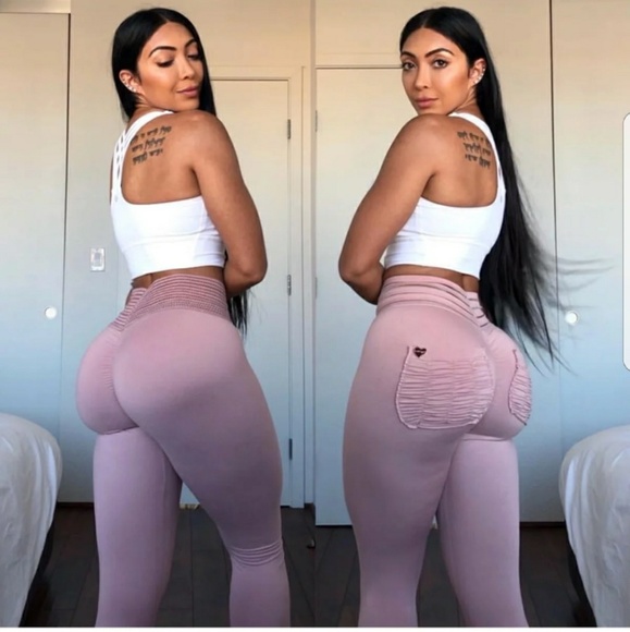 SOLD/ cute booty lounge leggings dusty rose color - Picture 5 of 5